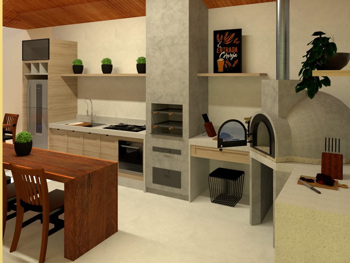 Cozinha externa planejada